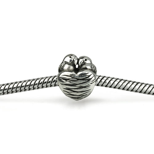 OHM Beads Love Birds (Retired) (WHF057) sterling-silver Bead The Alternative Bead