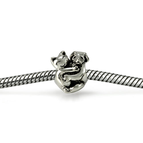 OHM Beads Cat & Dog (Retired) (WHF074) sterling-silver Bead The Alternative Bead