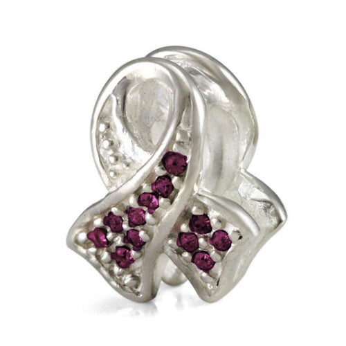 OHM Beads Domestic Violence Awareness (Retired) (WHJ02802) sterling-silver Bead The Alternative Bead