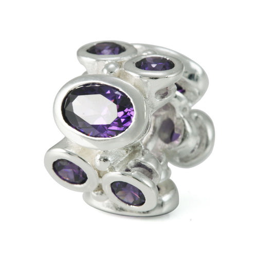 OHM Beads Feb. Shimmering (Retired) (WHJ03802) sterling-silver Bead The Alternative Bead