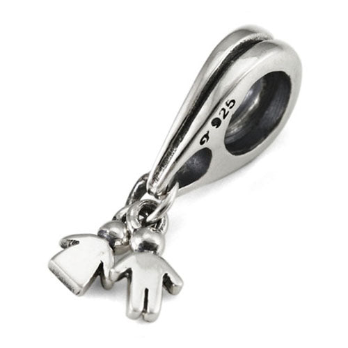 OHM Beads Boy & Girl (Retired) (WHQ017) sterling-silver Bead The Alternative Bead