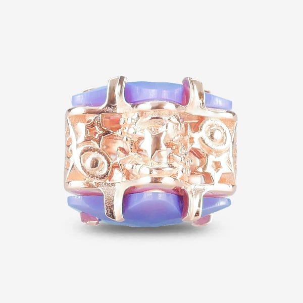 Praan Wishing Star Crystal Charm purple rose-gold Bead by The Alternative Bead. Your official Praan Retailer from Germany