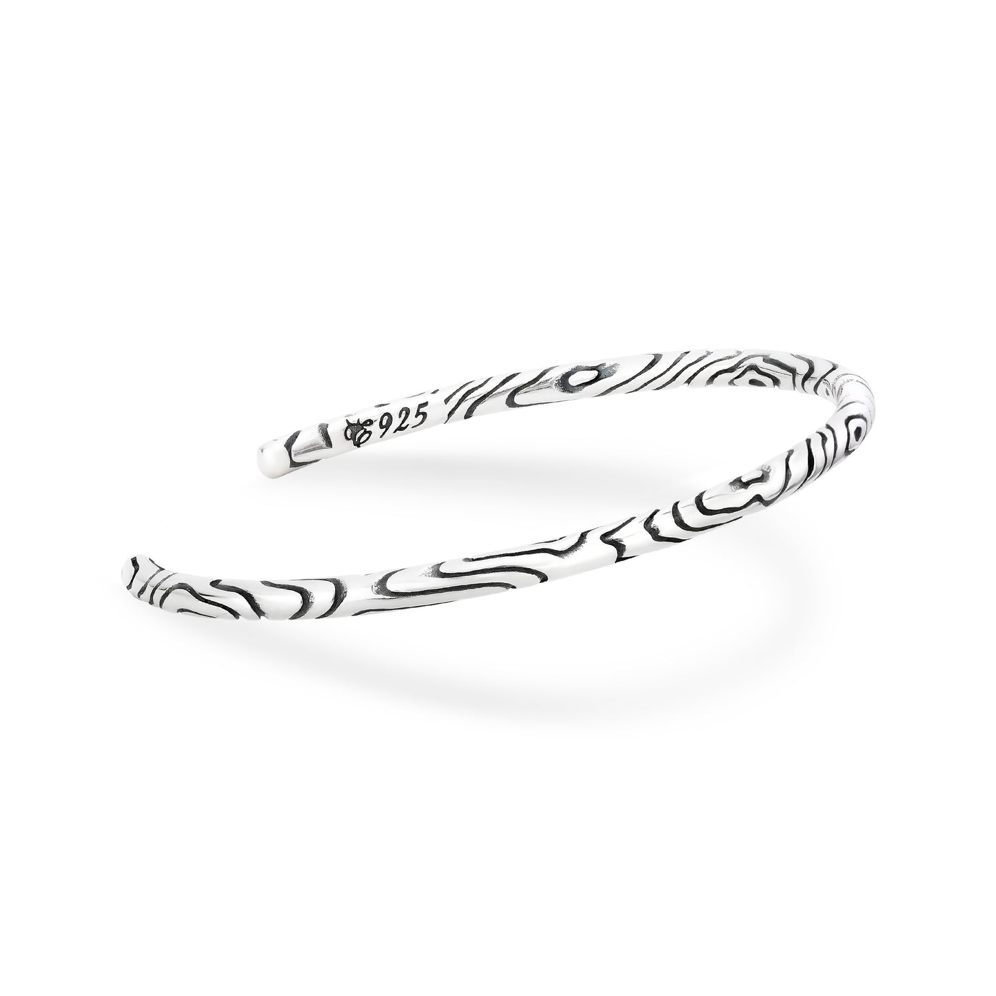 Elfbeads Wood Bangle silver sterling-silver Bangle by The Alternative Bead. Your official Elfbeads Retailer from Germany