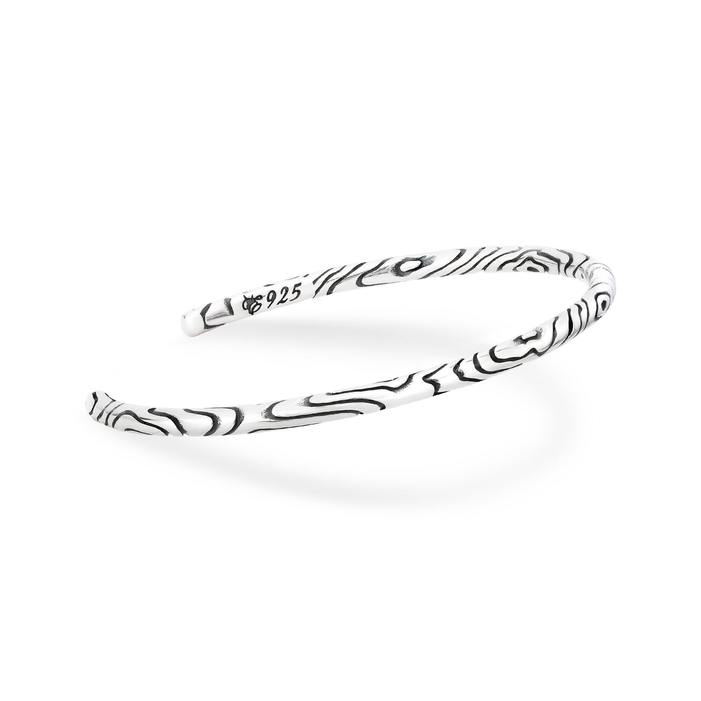 Elfbeads Wood Bangle silver sterling-silver Bangle by The Alternative Bead. Your official Elfbeads Retailer from Germany