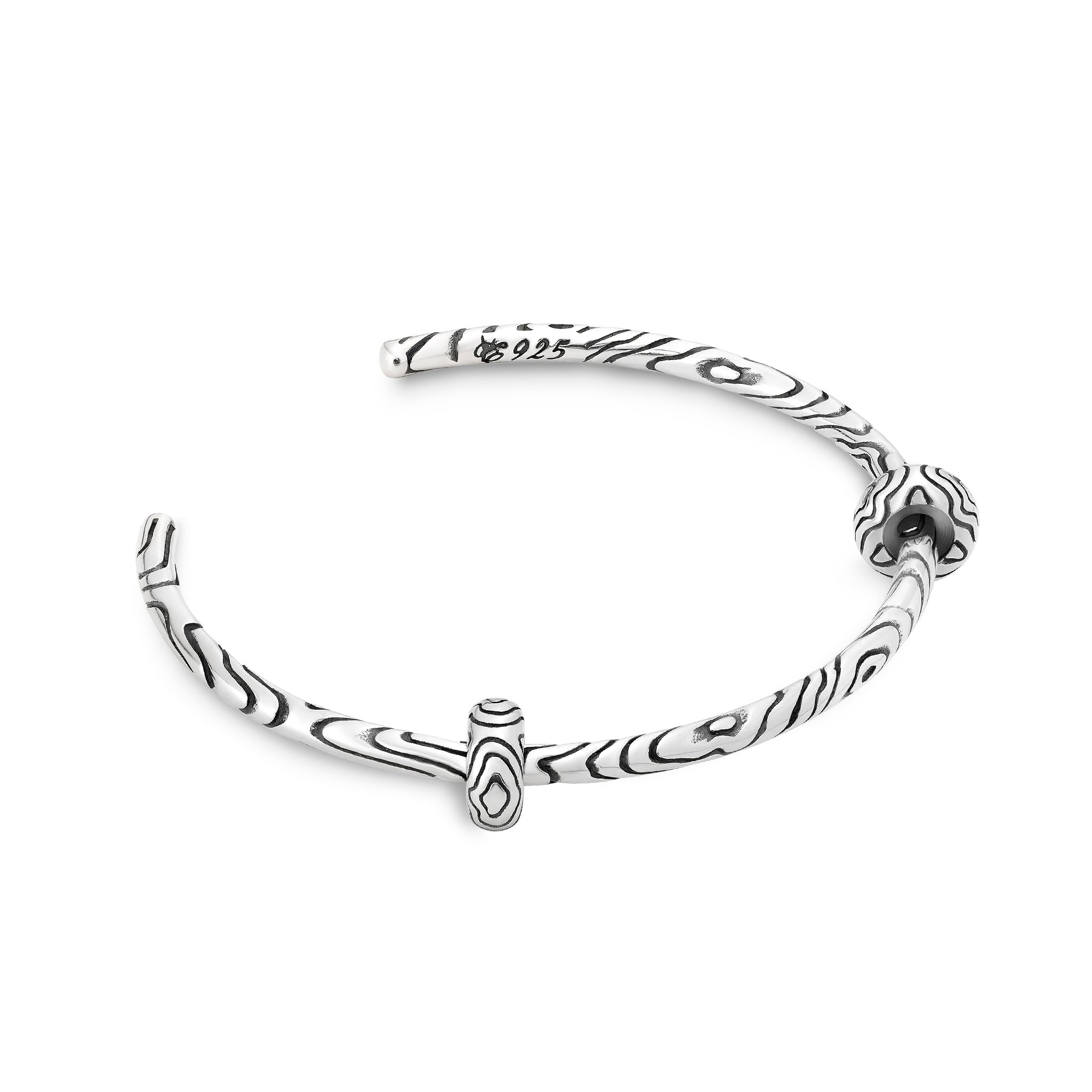 Elfbeads Wood Bangle silver sterling-silver Bangle by The Alternative Bead. Your official Elfbeads Retailer from Germany