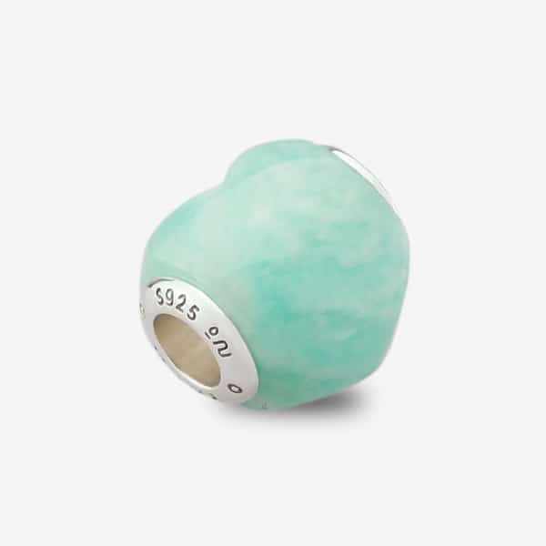 Praan Amazonite Heart Charm green natural-stone Bead by The Alternative Bead. Your official Praan Retailer from Germany