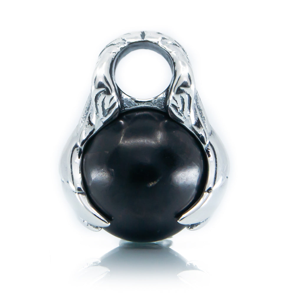 Aurora Charm Wings of Protection - with Shungite silver; black sterling-silver; natural-stone Dangle by The Alternative Bead. Your official Aurora Charm Retailer from Germany