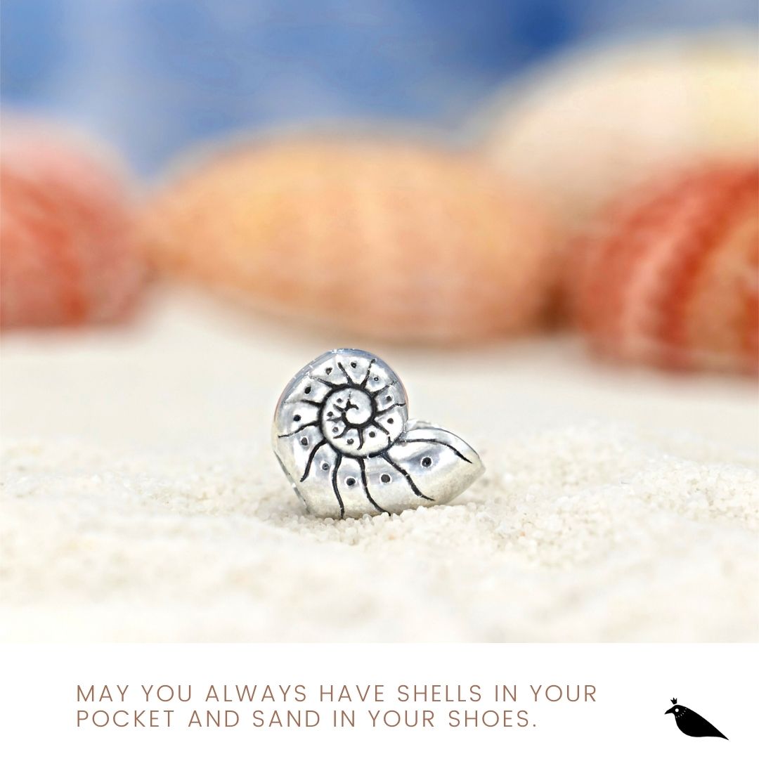 Black Raven Beads Nautilus Shell silver sterling-silver Charm by The Alternative Bead. Your official Black Raven Beads Retailer from Germany