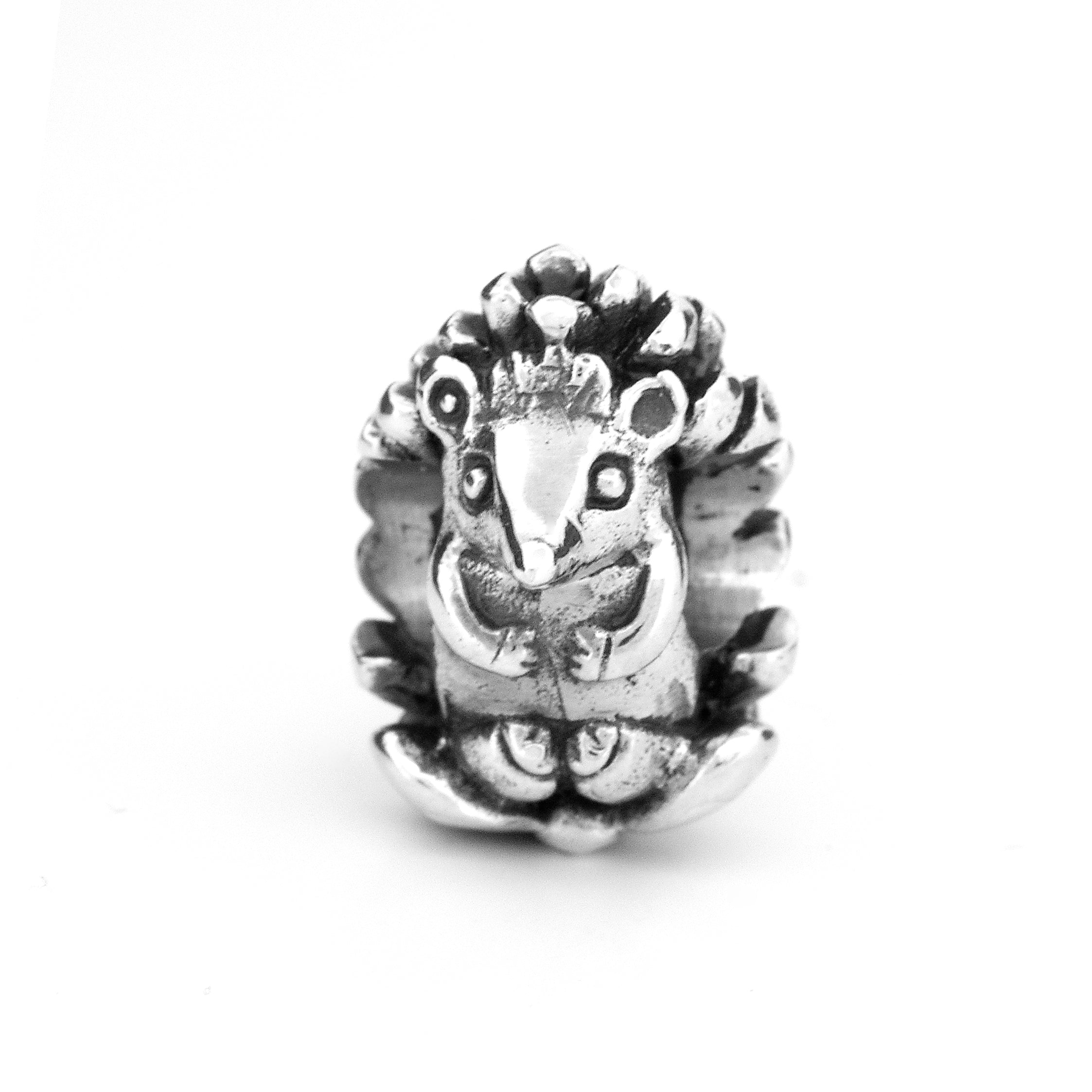 Black Raven Beads Pinecone Hedgehog silver sterling-silver Charm by The Alternative Bead. Your official Black Raven Beads Retailer from Germany
