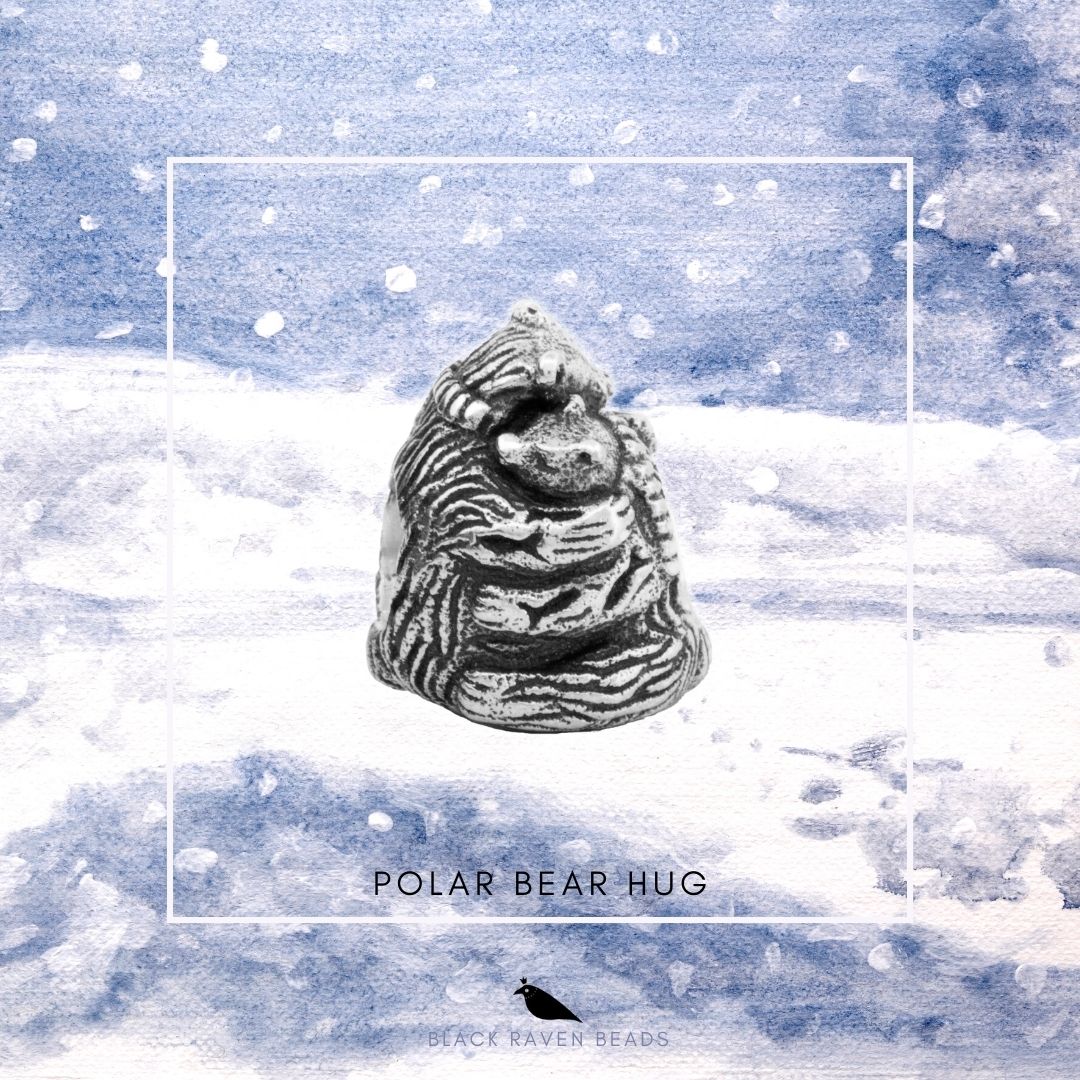 Black Raven Beads Polar Bear Hug silver sterling-silver Charm by The Alternative Bead. Your official Black Raven Beads Retailer from Germany