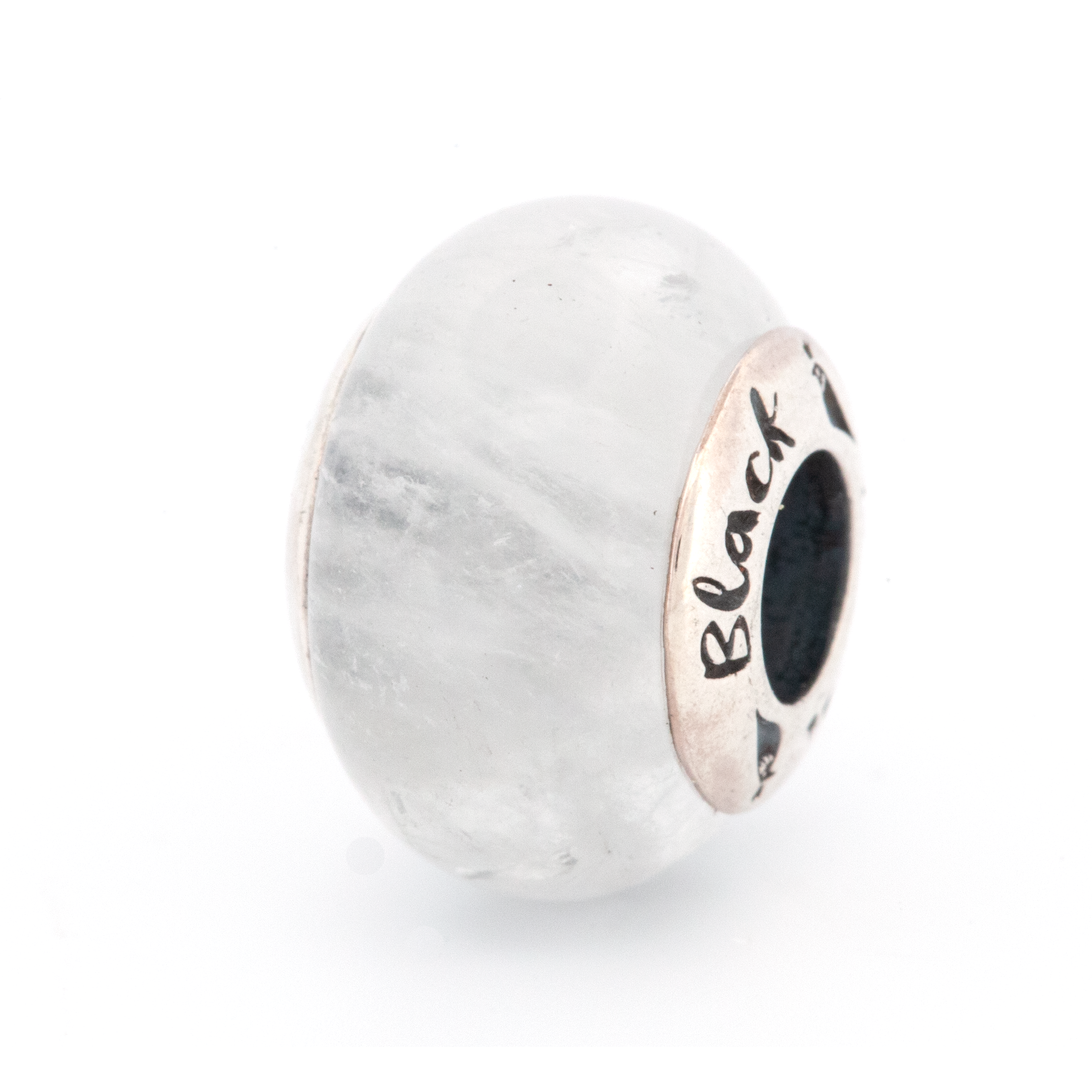 Black Raven Beads Natural Quartz Crystal white natural-stone Charm by The Alternative Bead. Your official Black Raven Beads Retailer from Germany