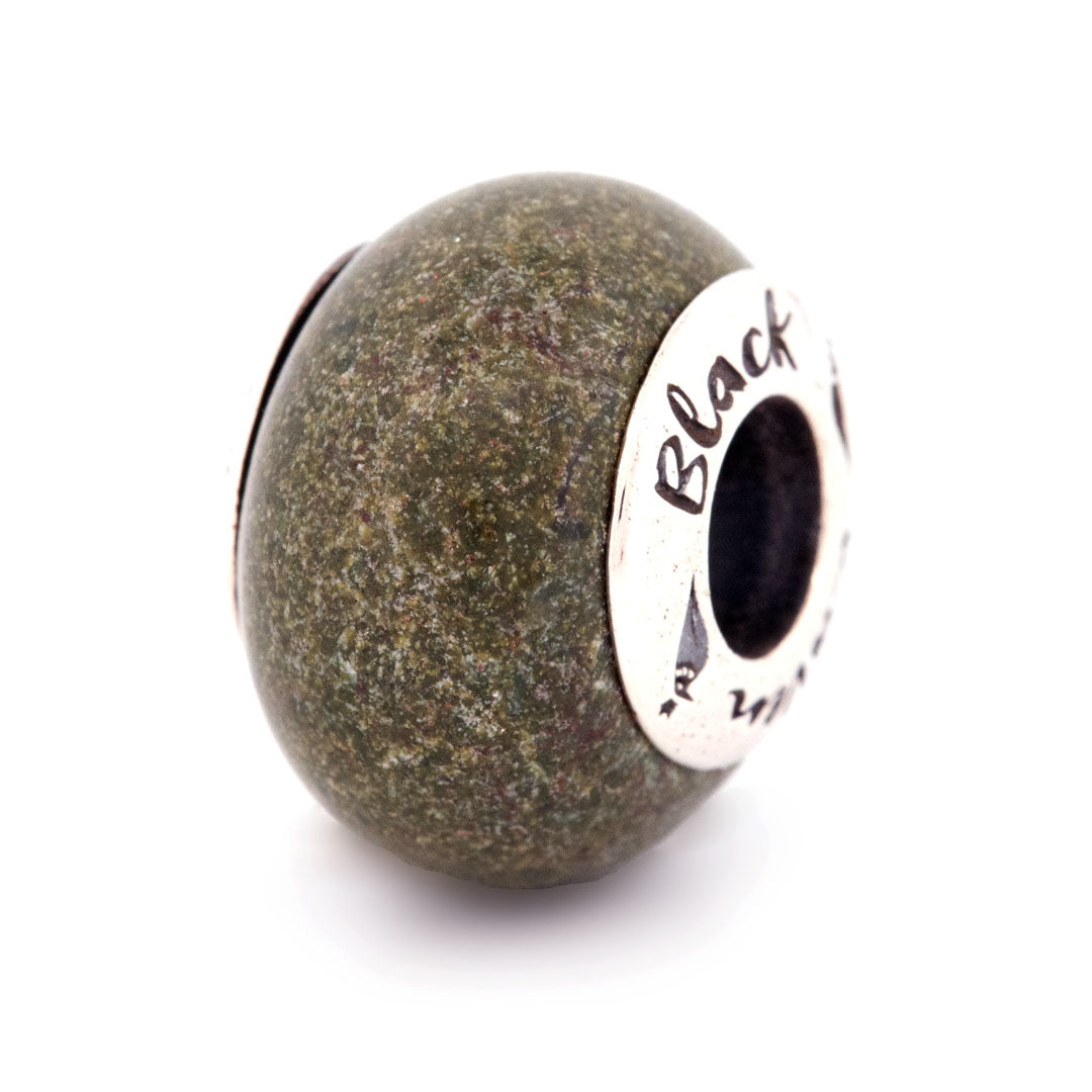 Black Raven Beads Natural Dragon Bloodstone natural-stone Charm by The Alternative Bead. Your official Black Raven Beads Retailer from Germany