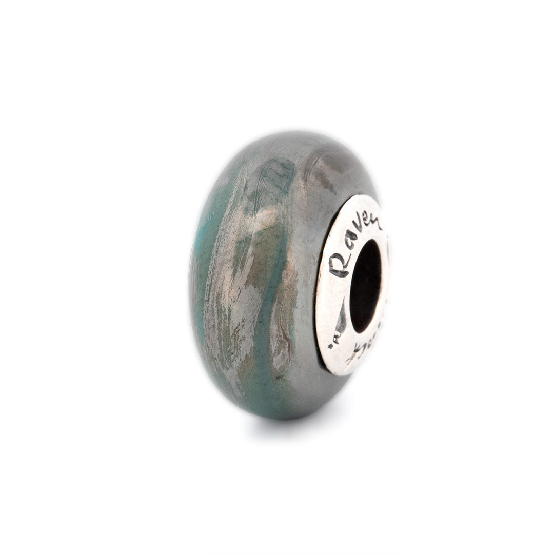 Black Raven Beads Valhalla silver and gray glass Charm by The Alternative Bead. Your official Black Raven Beads Retailer from Germany