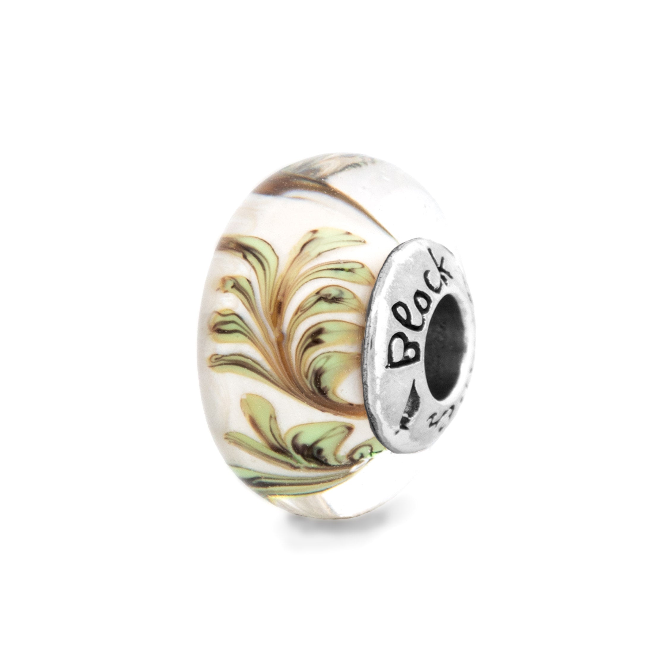 Black Raven Beads Rosemary Glass white and brown glass Bead by The Alternative Bead. Your official Black Raven Beads Retailer from Germany