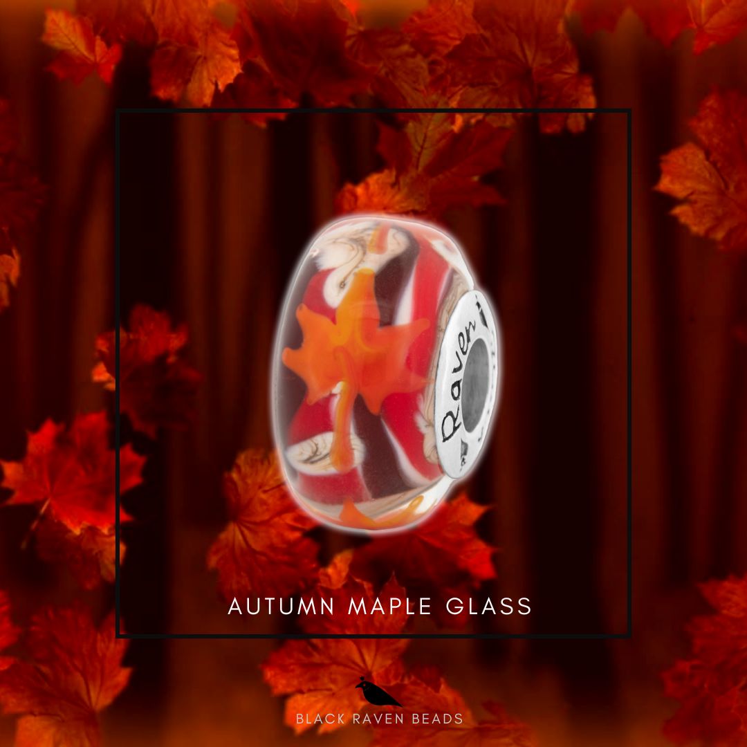 Black Raven Beads Autumn Maple glass orange glass Bead by The Alternative Bead. Your official Black Raven Beads Retailer from Germany