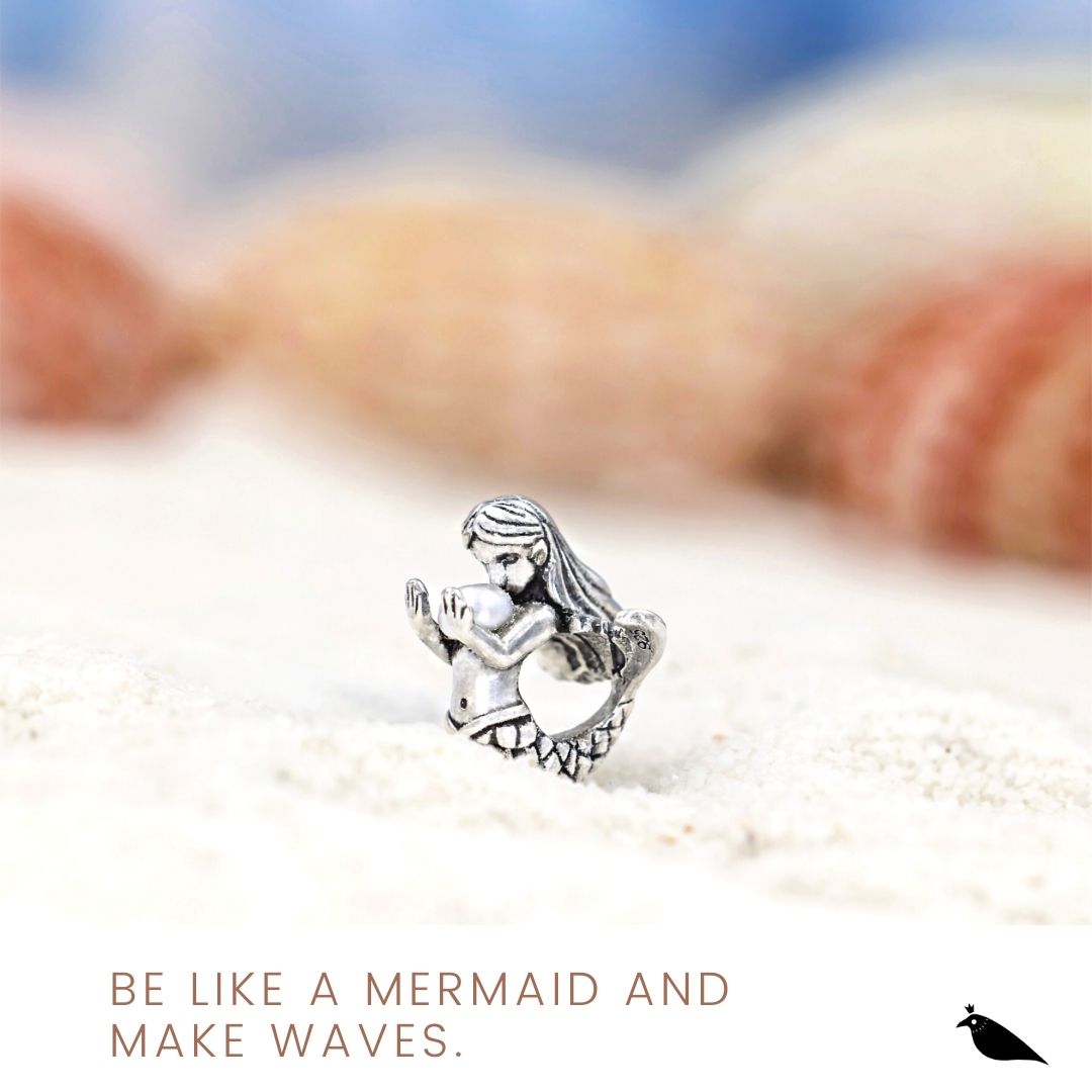 Black Raven Beads Mermaid's Treasure silver sterling-silver Charm by The Alternative Bead. Your official Black Raven Beads Retailer from Germany