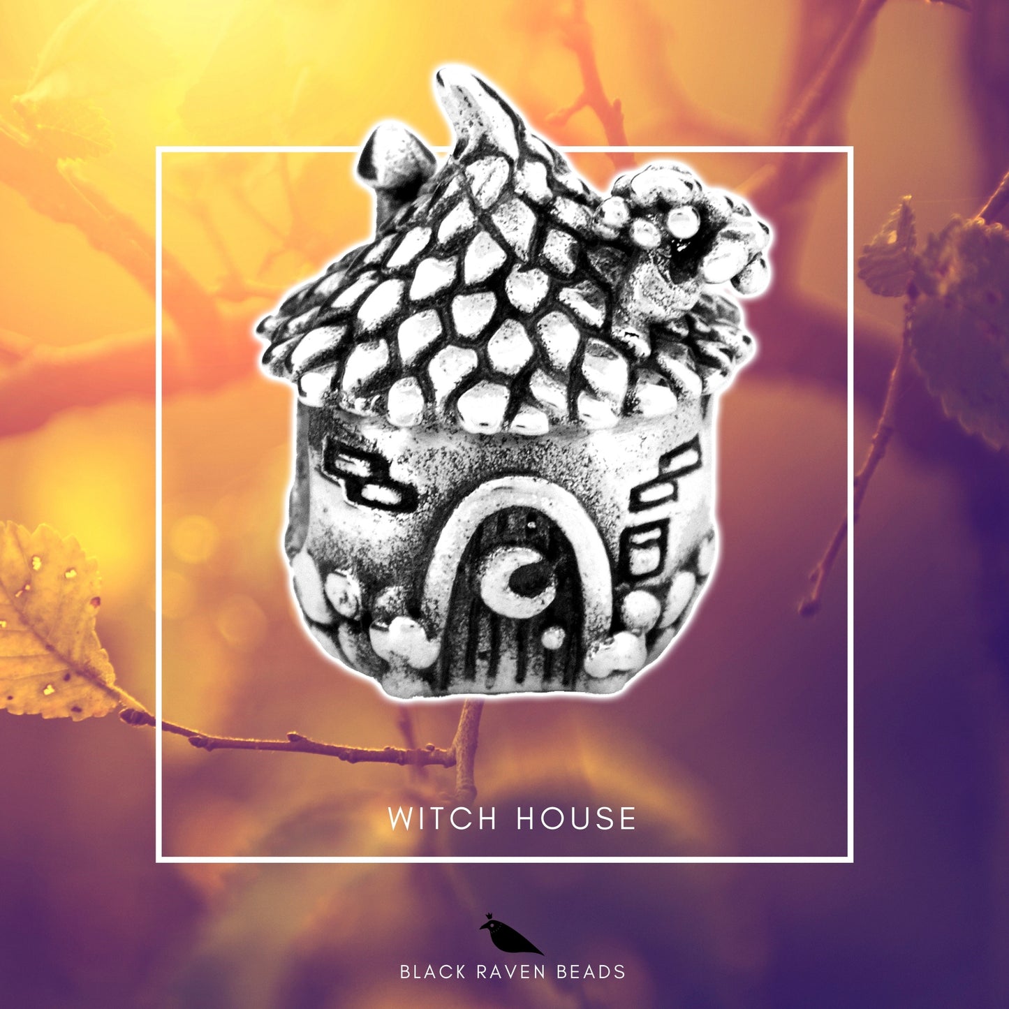 Black Raven Beads Witch House silver sterling-silver Charm by The Alternative Bead. Your official Black Raven Beads Retailer from Germany
