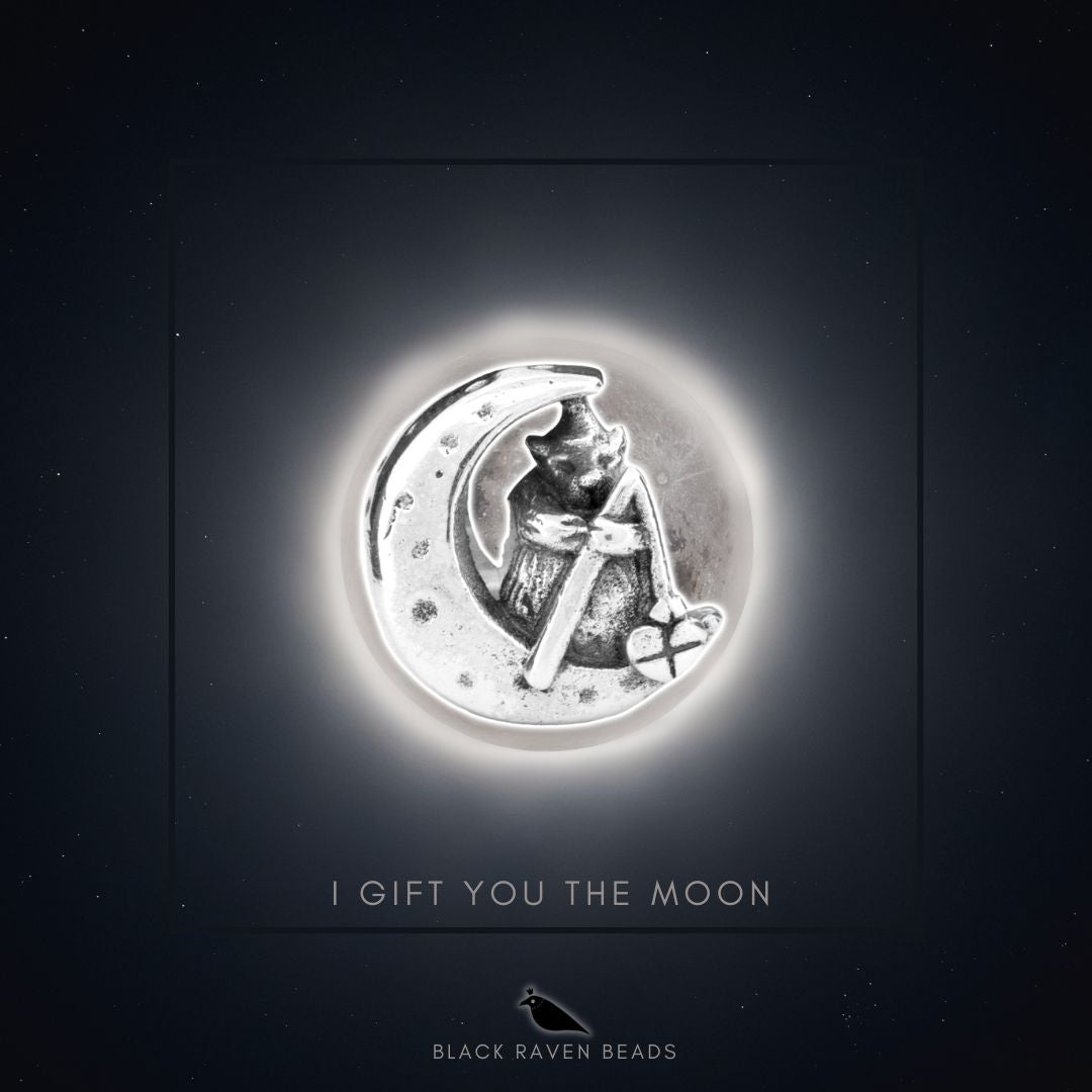 Black Raven Beads I Gift You The Moon silver sterling-silver Charm by The Alternative Bead. Your official Black Raven Beads Retailer from Germany