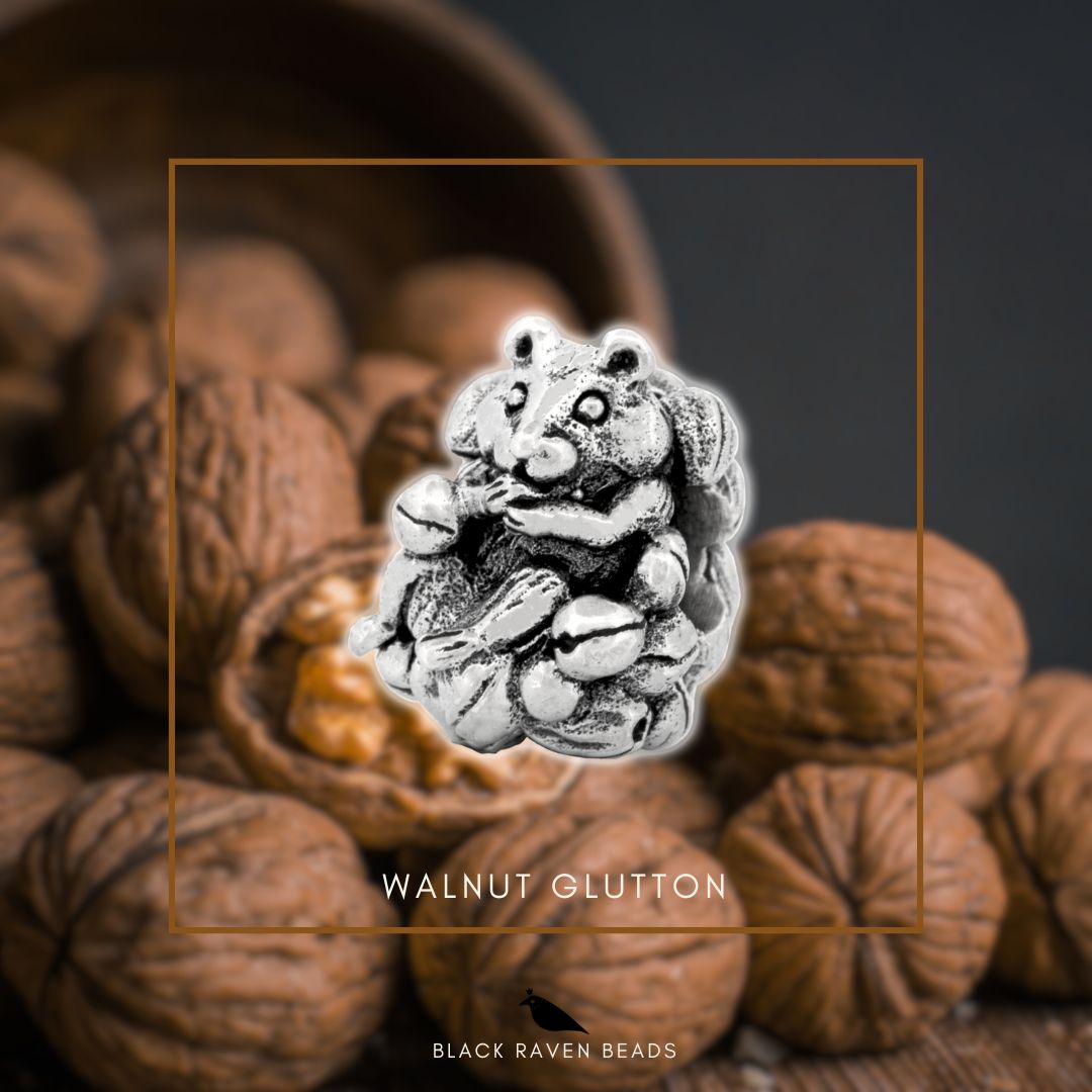 Black Raven Beads Walnut Gluten silver sterling-silver Bead by The Alternative Bead. Your official Black Raven Beads Retailer from Germany