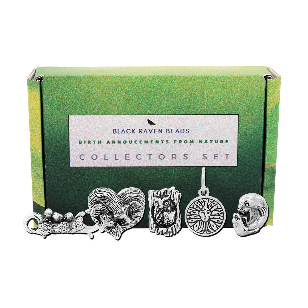 Black Raven Beads Birth Announcements from Nature Collectors Set by The Alternative Bead. Your official Black Raven Beads Retailer from Germany