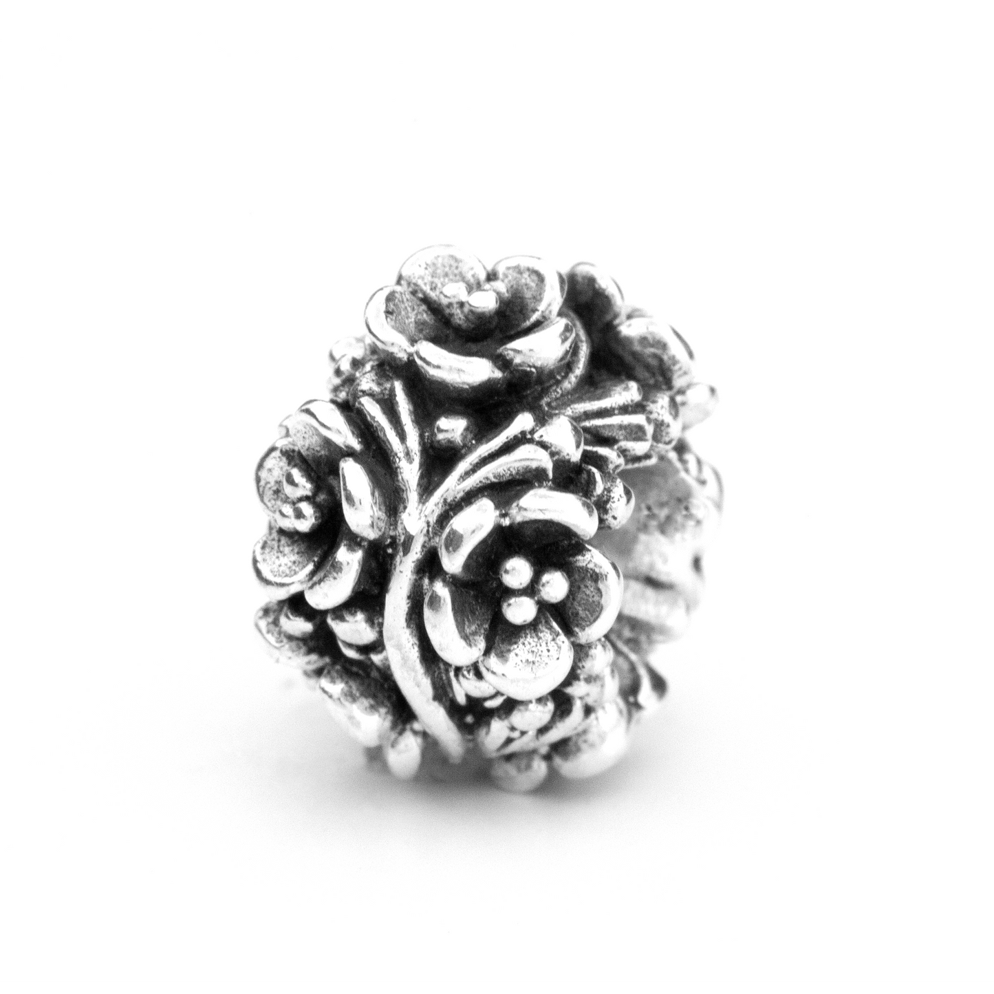 Black Raven Beads Cherry Blossoms silver sterling-silver Charm by The Alternative Bead. Your official Black Raven Beads Retailer from Germany
