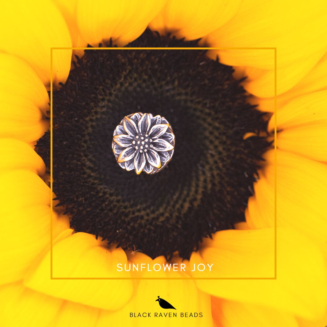 Black Raven Beads Sunflower Joy silver sterling-silver Charm by The Alternative Bead. Your official Black Raven Beads Retailer from Germany