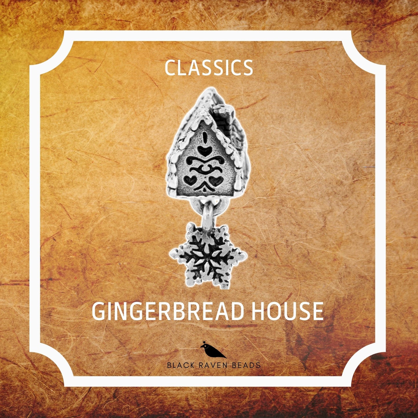 Black Raven Beads Gingerbread House silver sterling-silver Dangle by The Alternative Bead. Your official Black Raven Beads Retailer from Germany