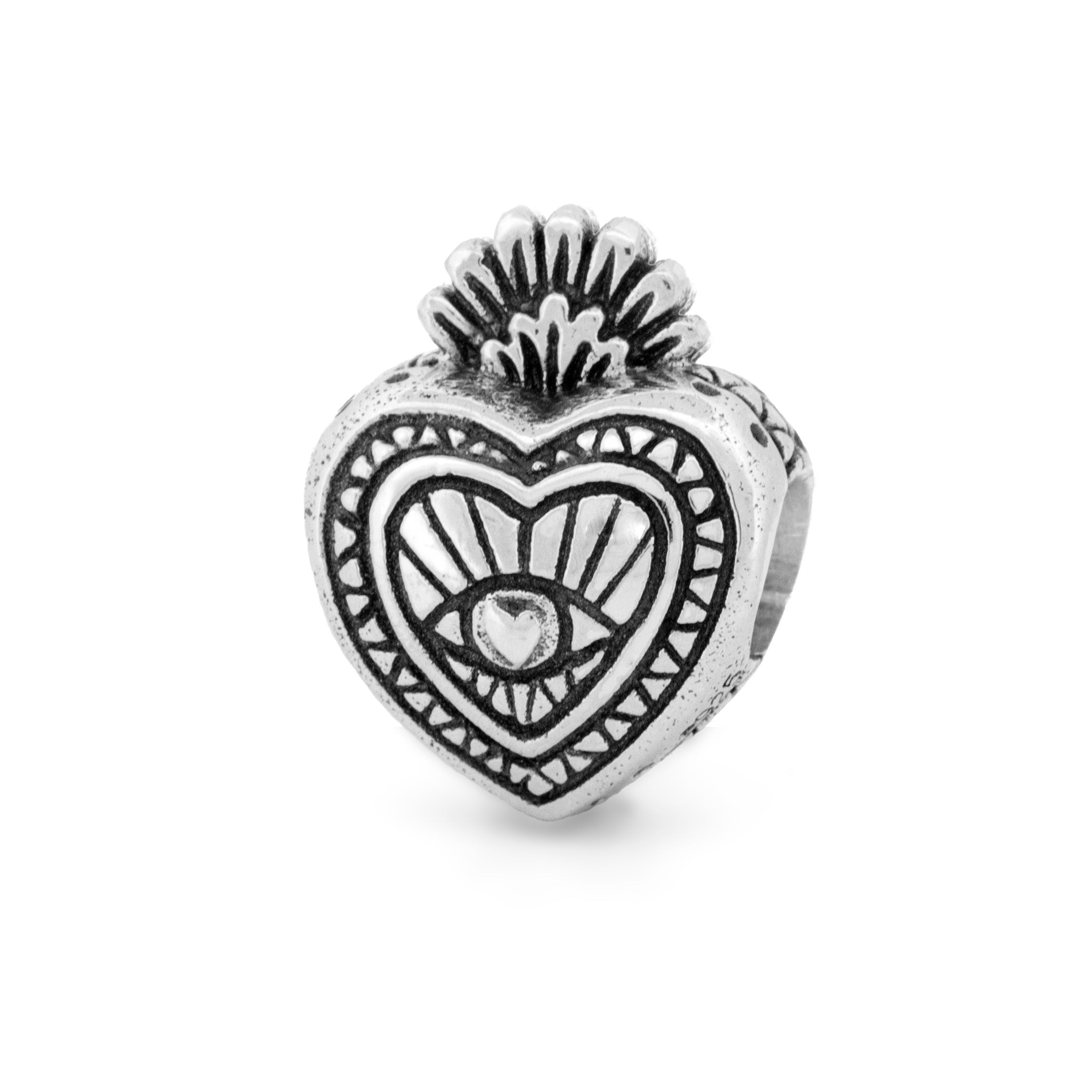 Black Raven Beads Frida Heart silver sterling-silver Charm by The Alternative Bead. Your official Black Raven Beads Retailer from Germany