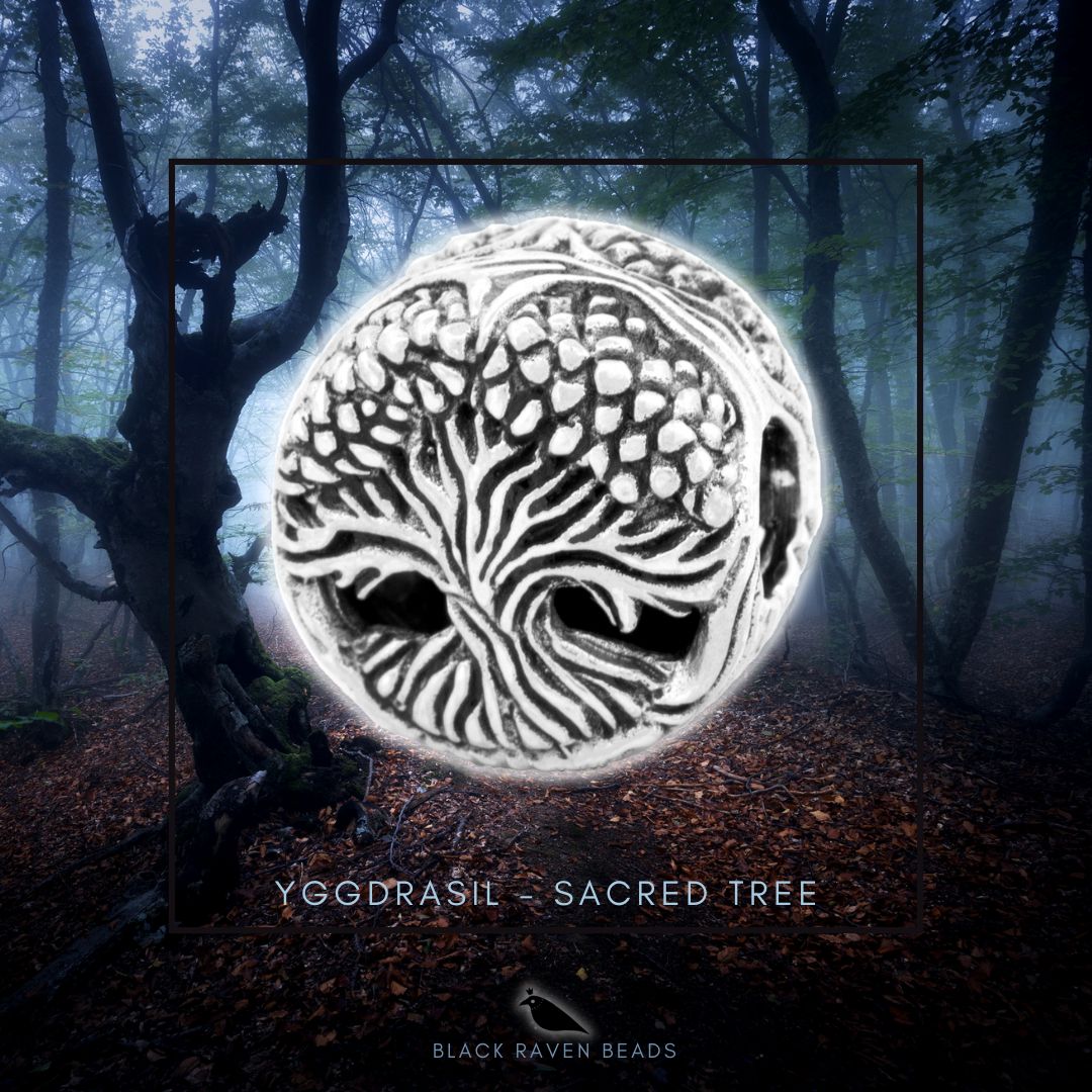 Black Raven Beads Yggdrasil - Sacred Tree silver sterling-silver Charm by The Alternative Bead. Your official Black Raven Beads Retailer from Germany