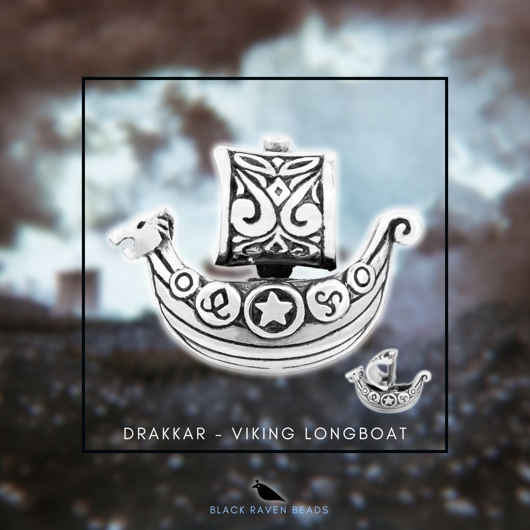 Black Raven Beads Drakkar - Viking Longboat silver sterling-silver Dangle by The Alternative Bead. Your official Black Raven Beads Retailer from Germany