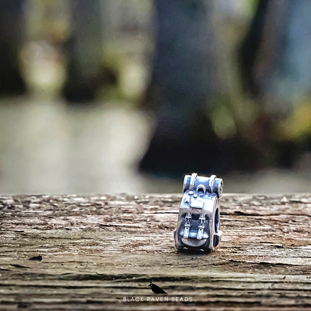 Black Raven Beads Small Journey Backpack silver sterling-silver Charm by The Alternative Bead. Your official Black Raven Beads Retailer from Germany