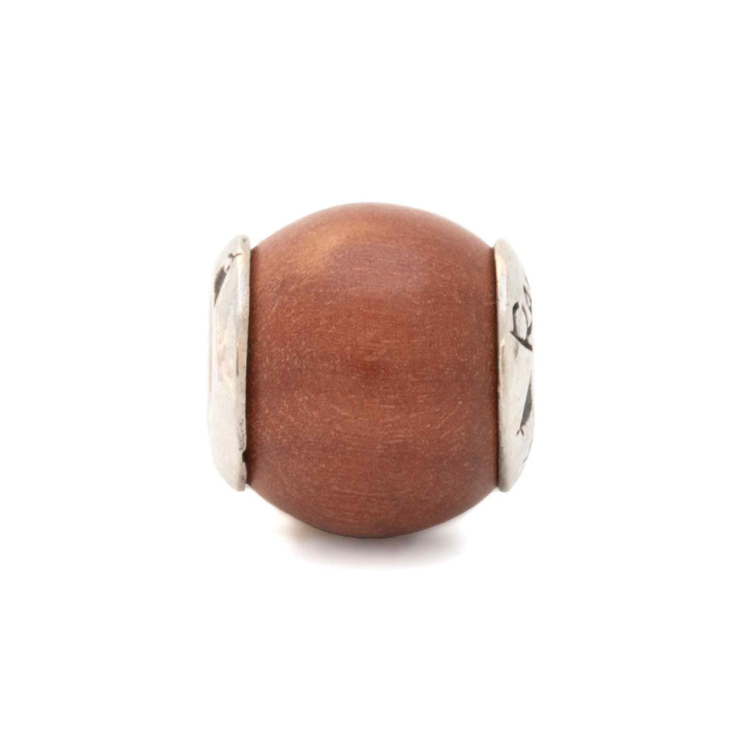 Black Raven Beads Sawo Fruit Wood silver and brown sterling-silver and wood Charm by The Alternative Bead. Your official Black Raven Beads Retailer from Germany