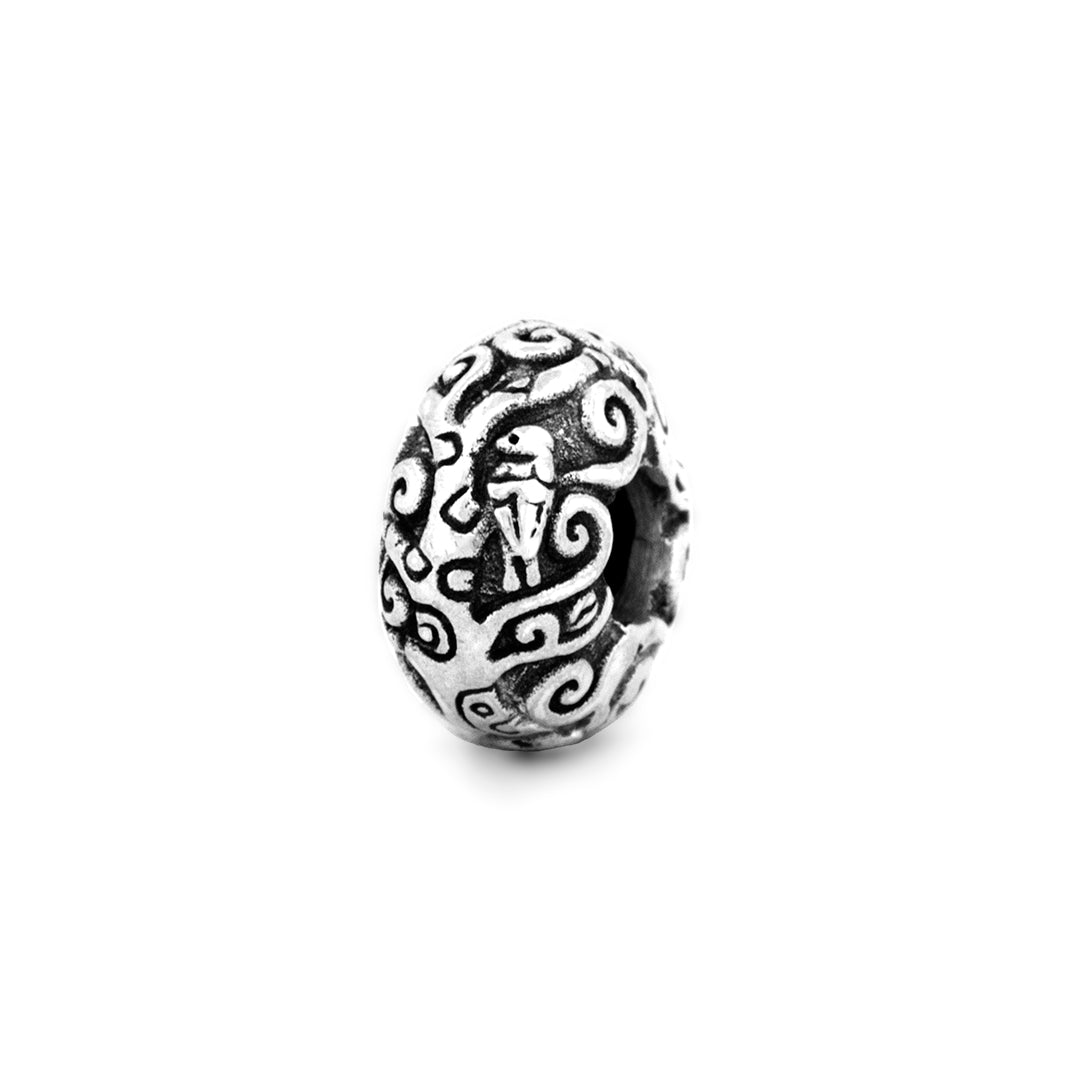 Silver Black Raven Beads Klimt Tree of Life Stopper Stopper by The Alternative Bead