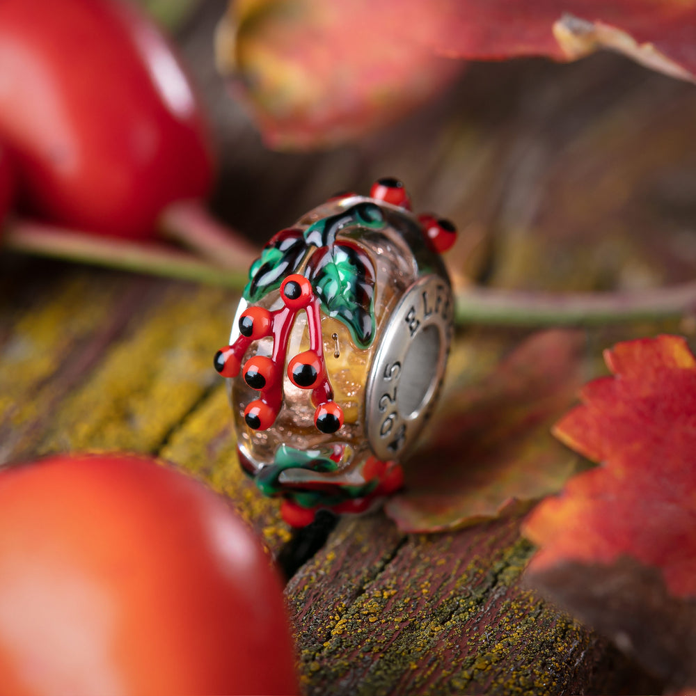 Elfbeads Rowan Berries Golddust glass Bead by The Alternative Bead. Your official Elfbeads Retailer from Germany
