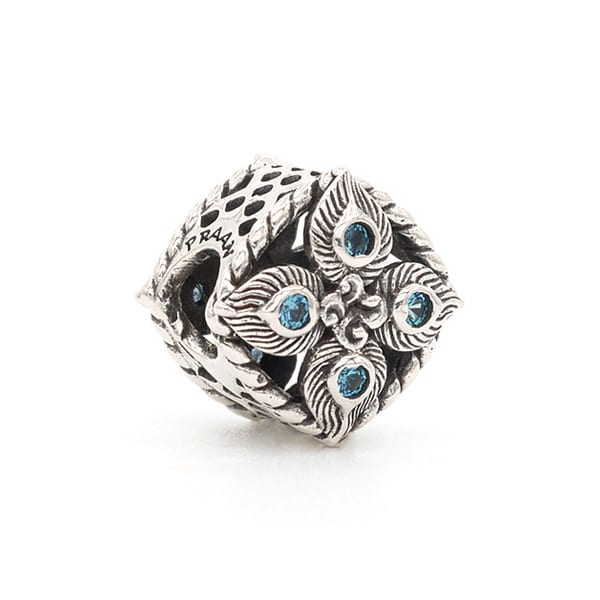 Praan The Element Peacock Feather silver and blue sterling-silver Bead by The Alternative Bead. Your official Praan Retailer from Germany