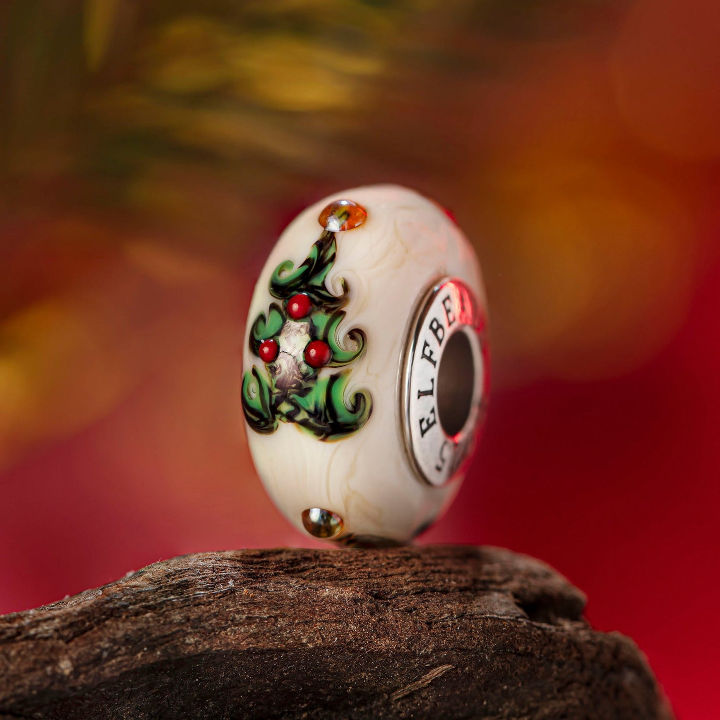 Elfbeads The Favorite Tree of Christmas (G241034) silver and white glass Charm - The Alternative Bead official German Retailer. Buy 4 get 5 - free DHL Shipping for all orders above 150€