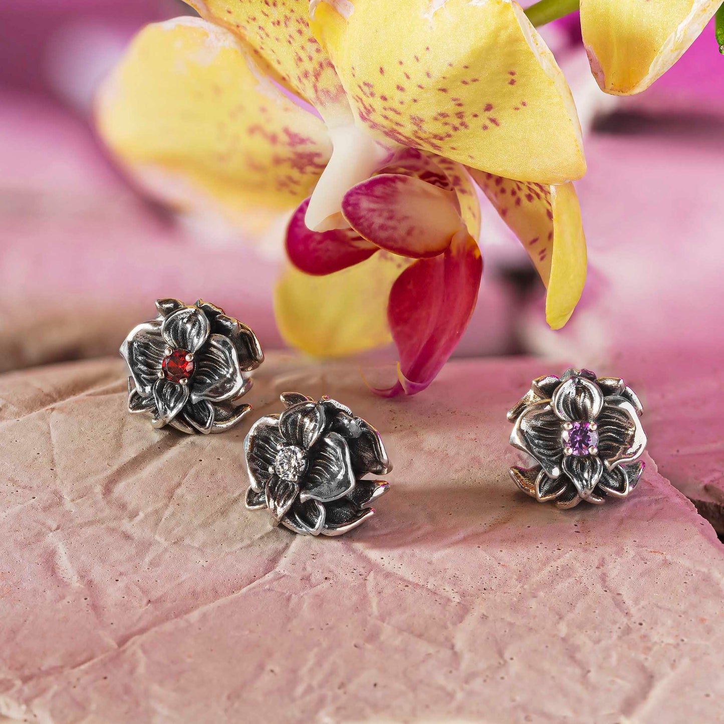 Elfbeads Crystal Orchid Purity (S241223PUR) silver sterling-silver Charm - The Alternative Bead official German Retailer. Buy 4 get 5 - free DHL Shipping for all orders above 150€