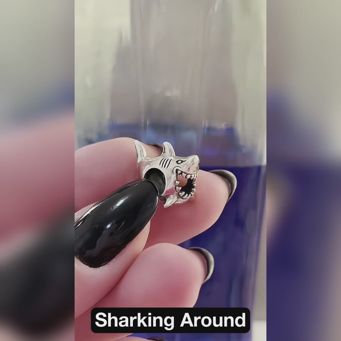 OHM Beads Sharking Around (AAA161) sterling-silver Bead The Alternative Bead