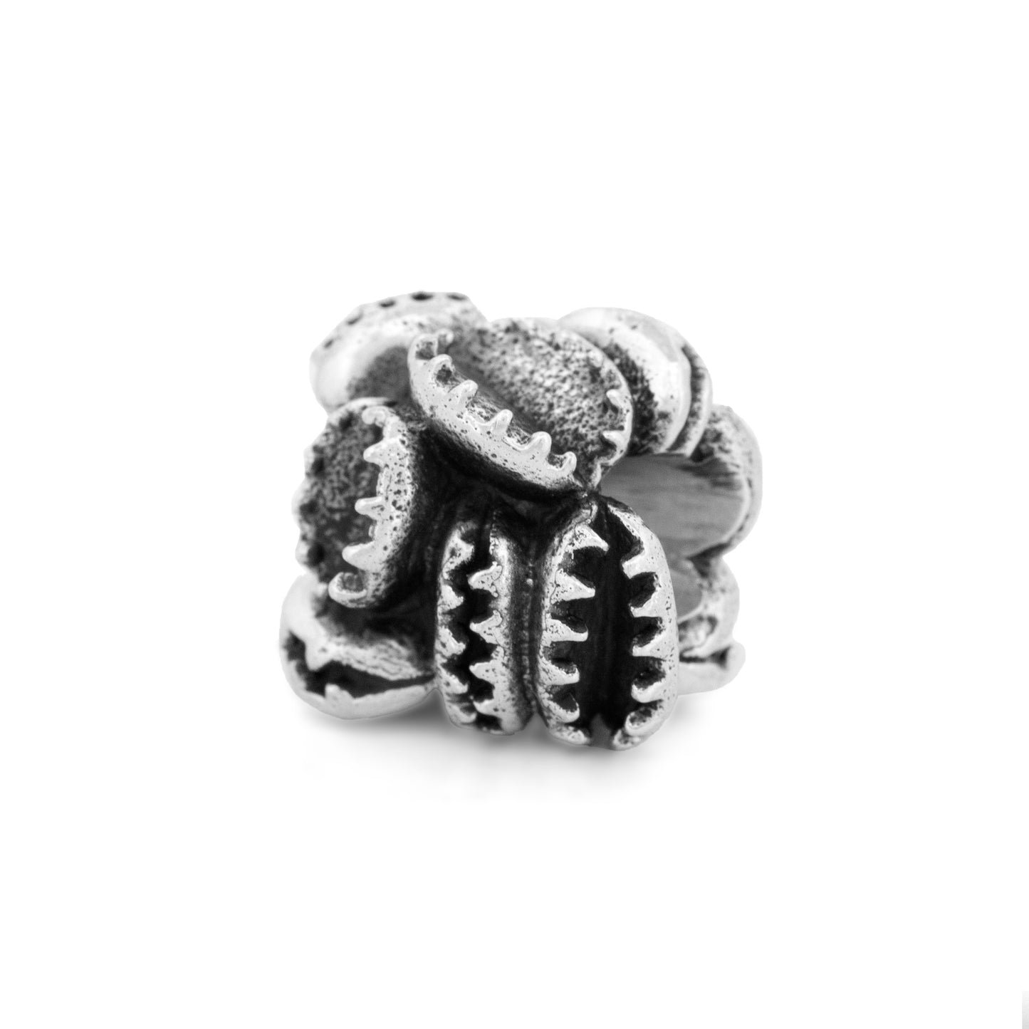 Silver Black Raven Beads Fly Trap Sterling Silver Charm by The Alternative Bead