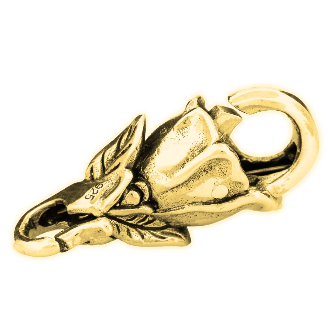 Silver Black Raven Beads Tulip Lock Brass by The Alternative Bead