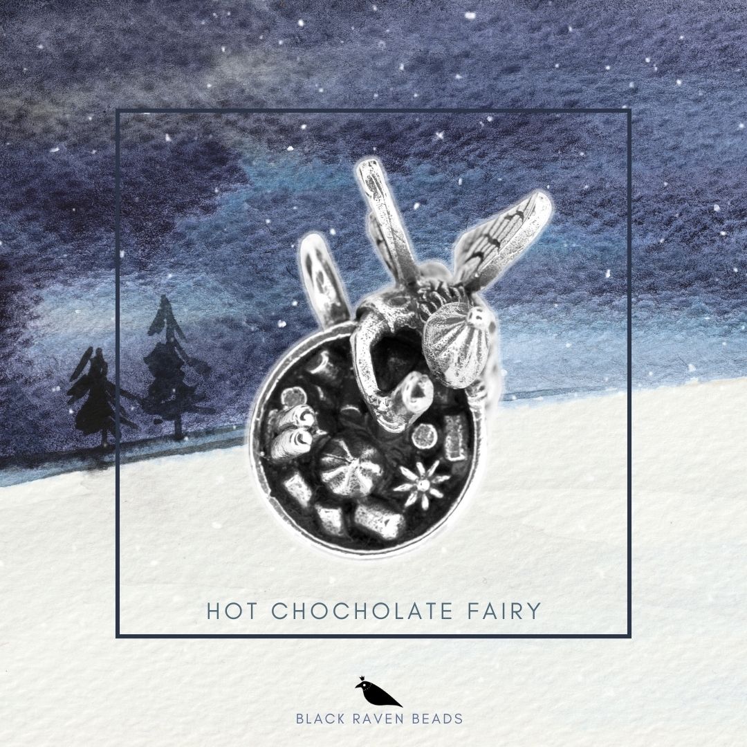 Black Raven Beads Hot Chocolate Fairy silver sterling-silver Charm by The Alternative Bead. Your official Black Raven Beads Retailer from Germany