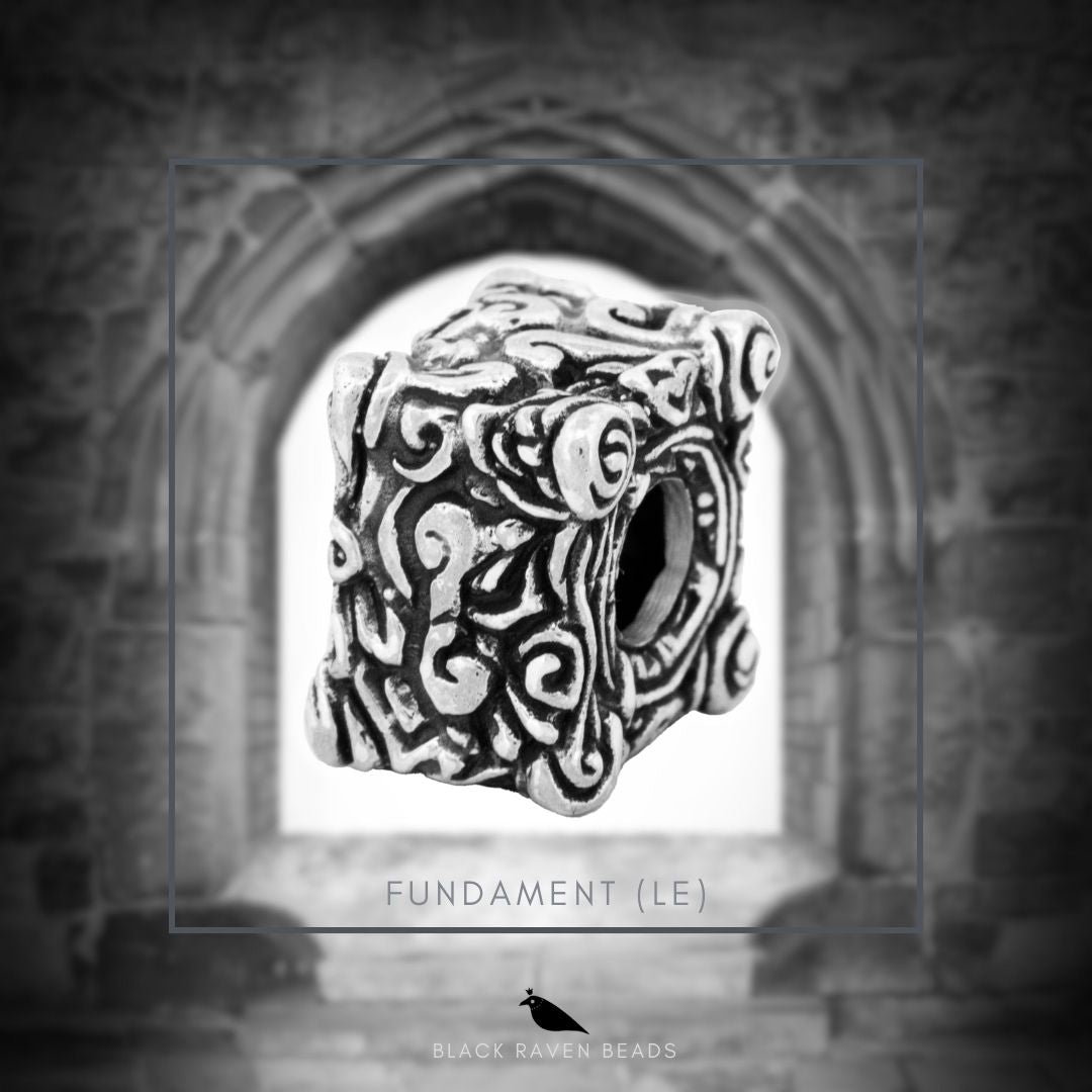 Silver Black Raven Beads Fundament LE Sterling Silver Charm by The Alternative Bead