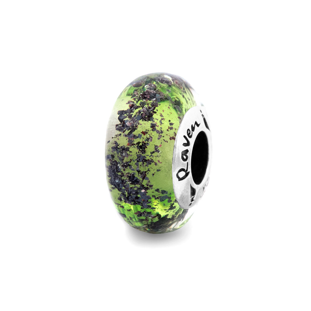 Black Raven Beads Emit Luck 2.0 green glass Charm by The Alternative Bead. Your official Black Raven Beads Retailer from Germany