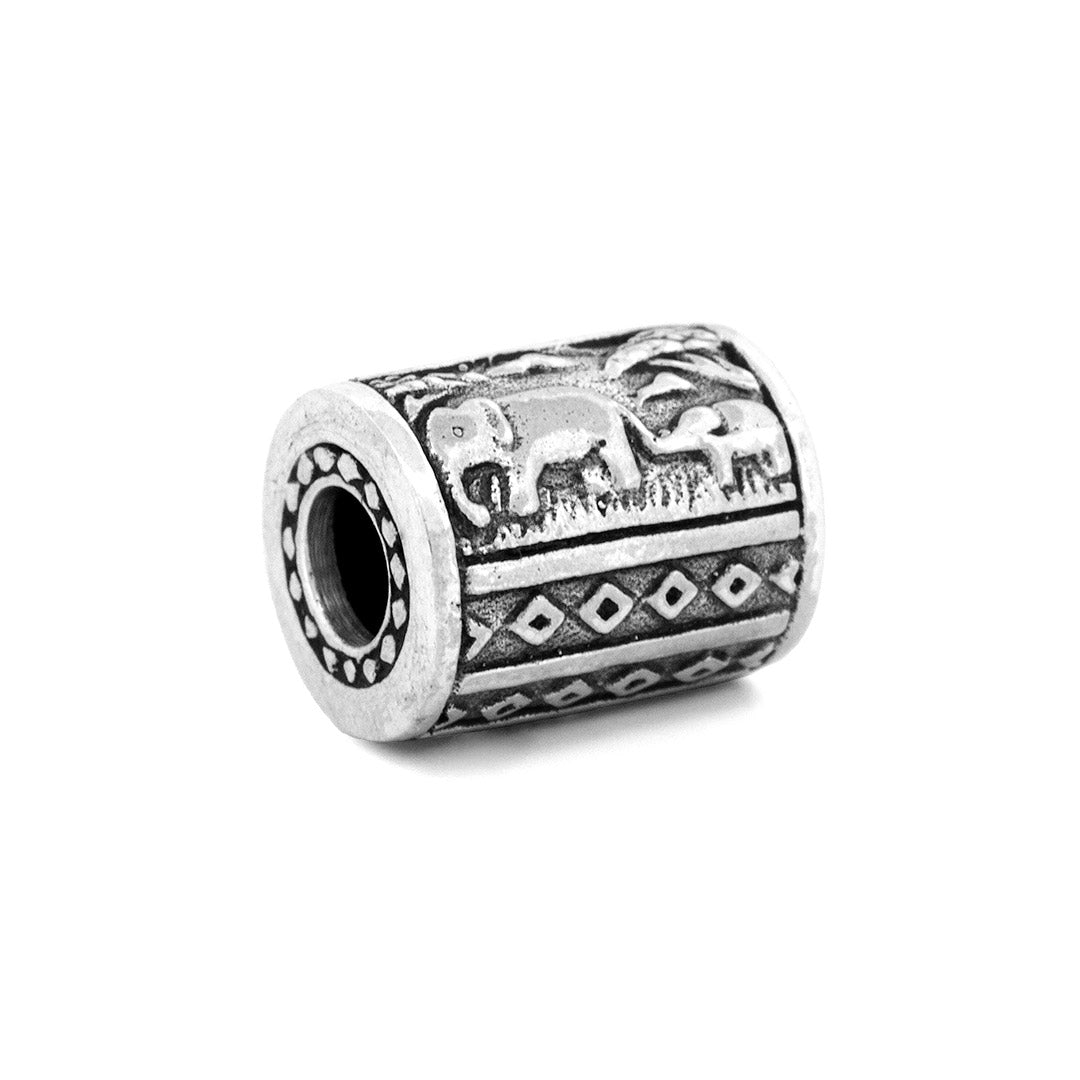 Silver Black Raven Beads African Savanna Sterling Silver Charm by The Alternative Bead