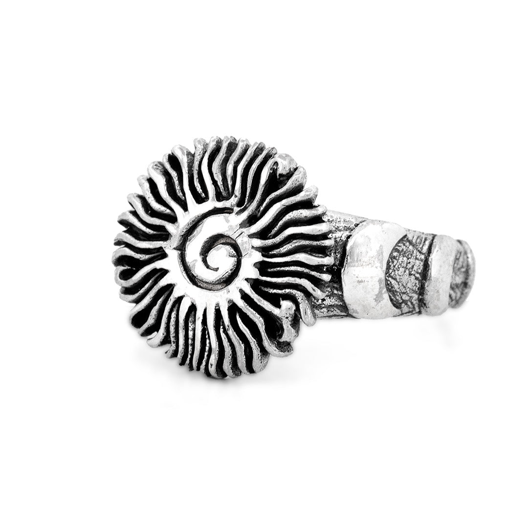 Silver Black Raven Beads Summer Solstice Ring (Size 9) Ring by The Alternative Bead