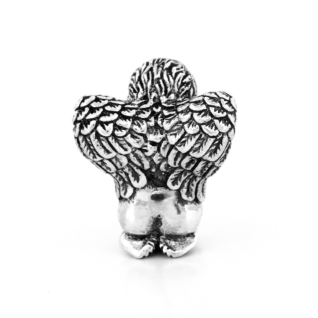 Silver Black Raven Beads Peaceful Angel (LE, 125) Sterling Silver Charm by The Alternative Bead