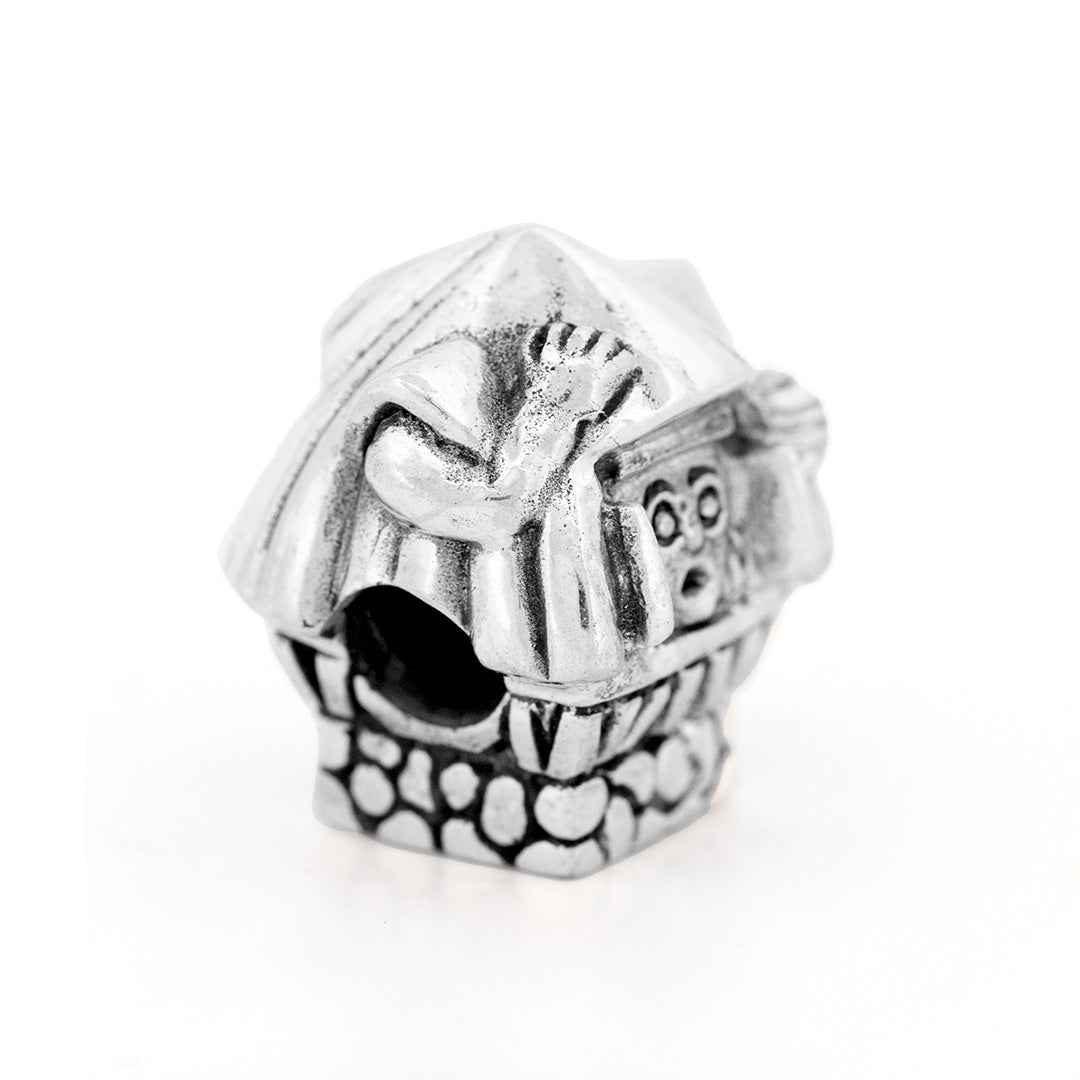 Silver Black Raven Beads Alice in the House Sterling Silver Charm by The Alternative Bead