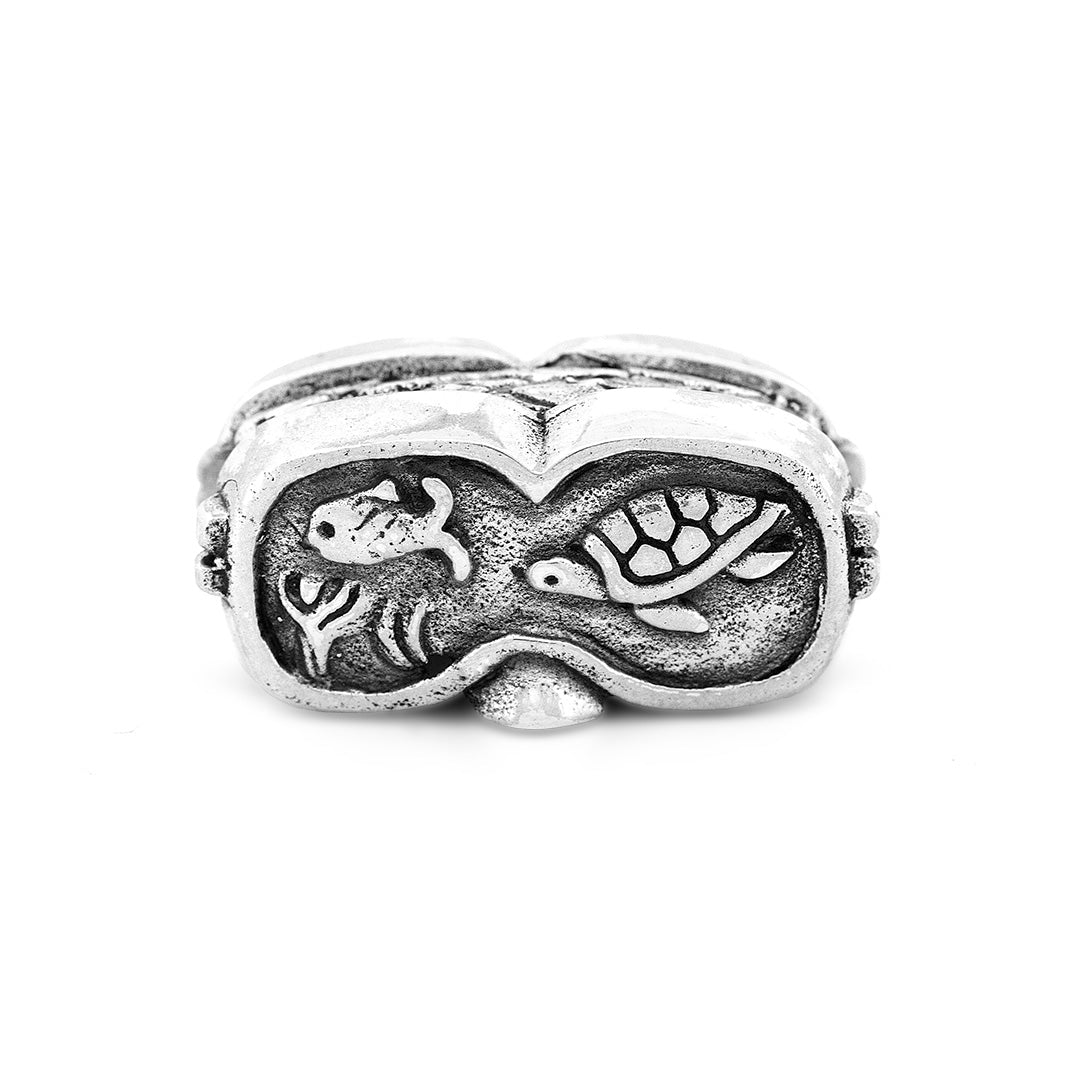 Silver Black Raven Beads Scuba mask Sterling Silver Charm by The Alternative Bead