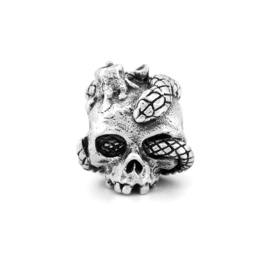 Black Raven Beads Skull Candle silver sterling-silver Charm by The Alternative Bead. Your official Black Raven Beads Retailer from Germany