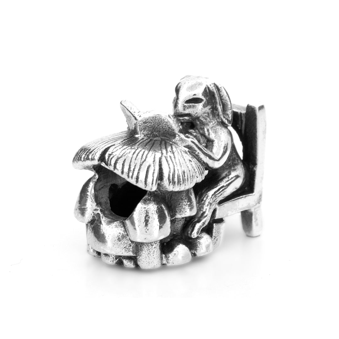 Silver Black Raven Beads Tales of the woods Sterling Silver Charm by The Alternative Bead